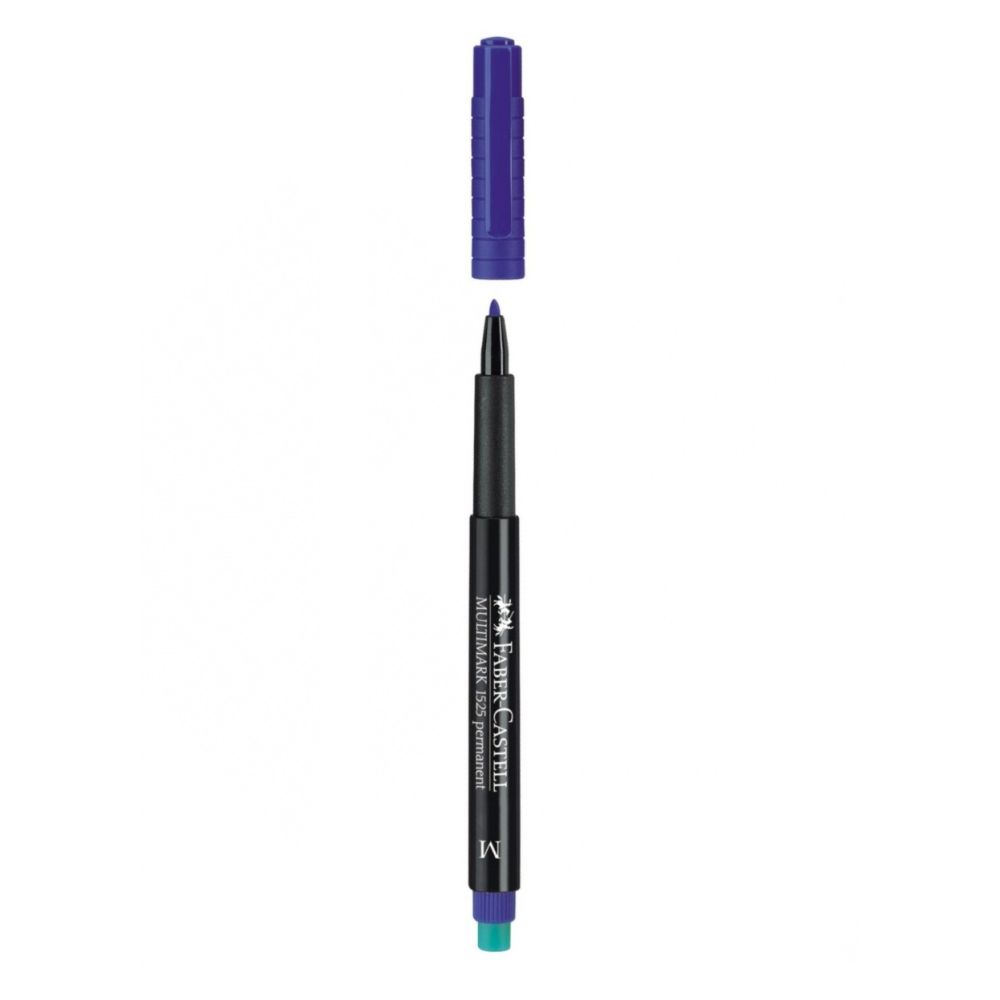 Перманентен маркер Faber-Castell 152551 OHP-M, 1 мм, син Перманентен маркер Faber-Castell 152551 OHP-M, 1 мм, син