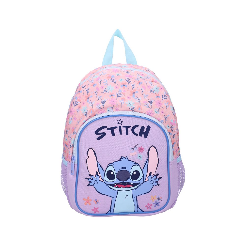 Раница за детска градина VADOBAG Stitch Spring Smiles, лилава, 2 отделения