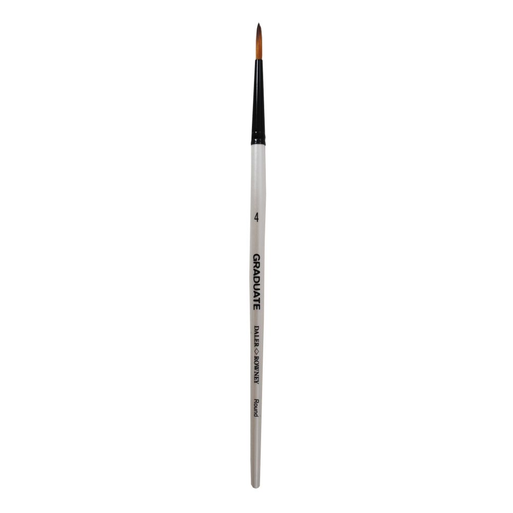 Четка за рисуване DALER-ROWNEY Graduate Synthetic Round №4, кръгла, с къса дръжка, изкуствен косъм