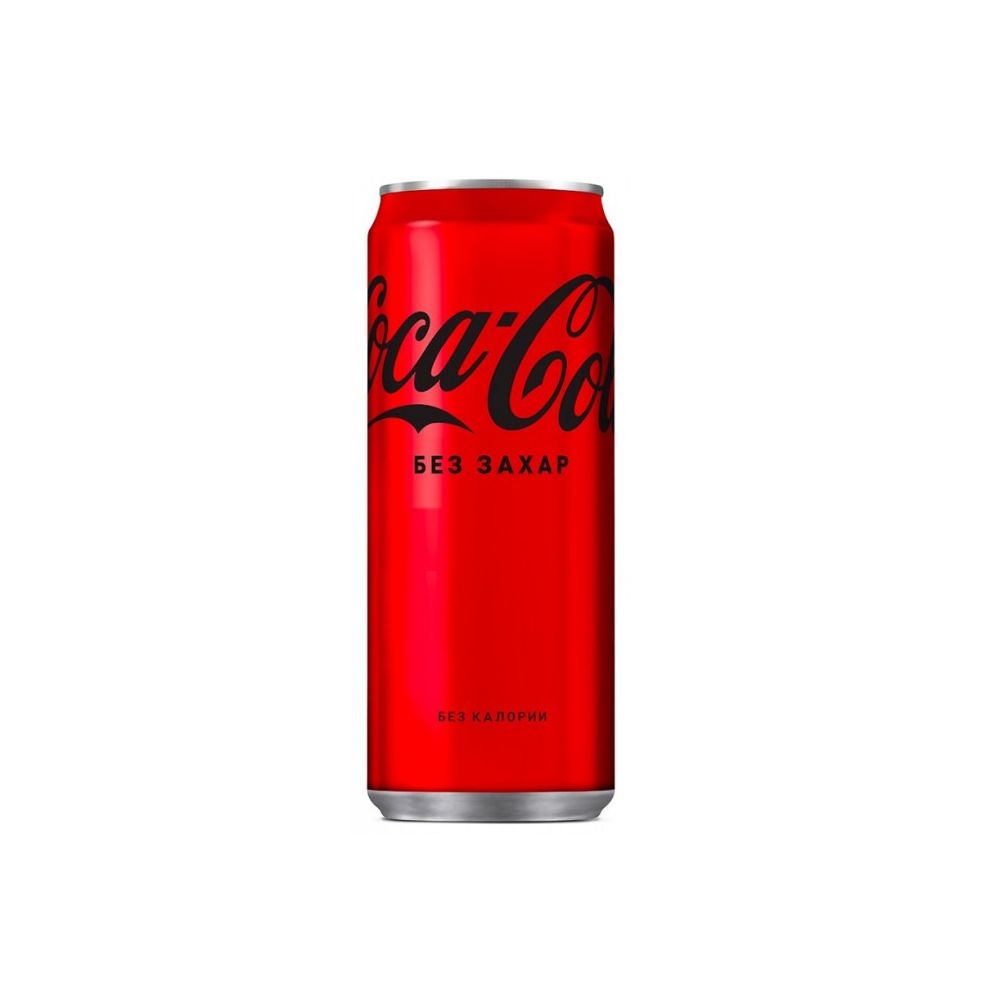 Газирана напитка Coca-Cola Zero, без захар, кен, 330 мл Газирана напитка Coca-Cola Zero, без захар, кен, 330 мл