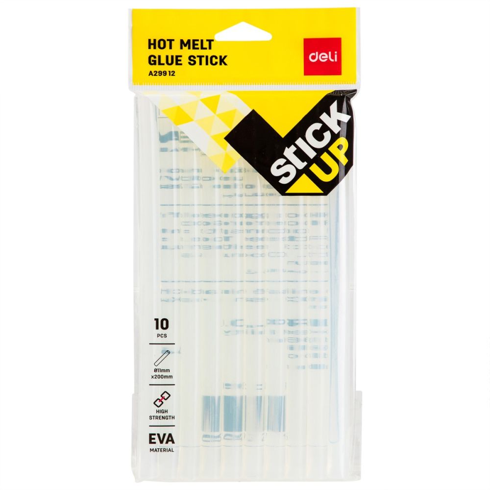 Лепилни пръчки Deli Stick Up EA29912, EVA, силиконови, D11 мм, 200 мм, 10 бр. Лепилни пръчки Deli Stick Up EA29912, EVA, силиконови, D11 мм, 200 мм, 10 бр.
