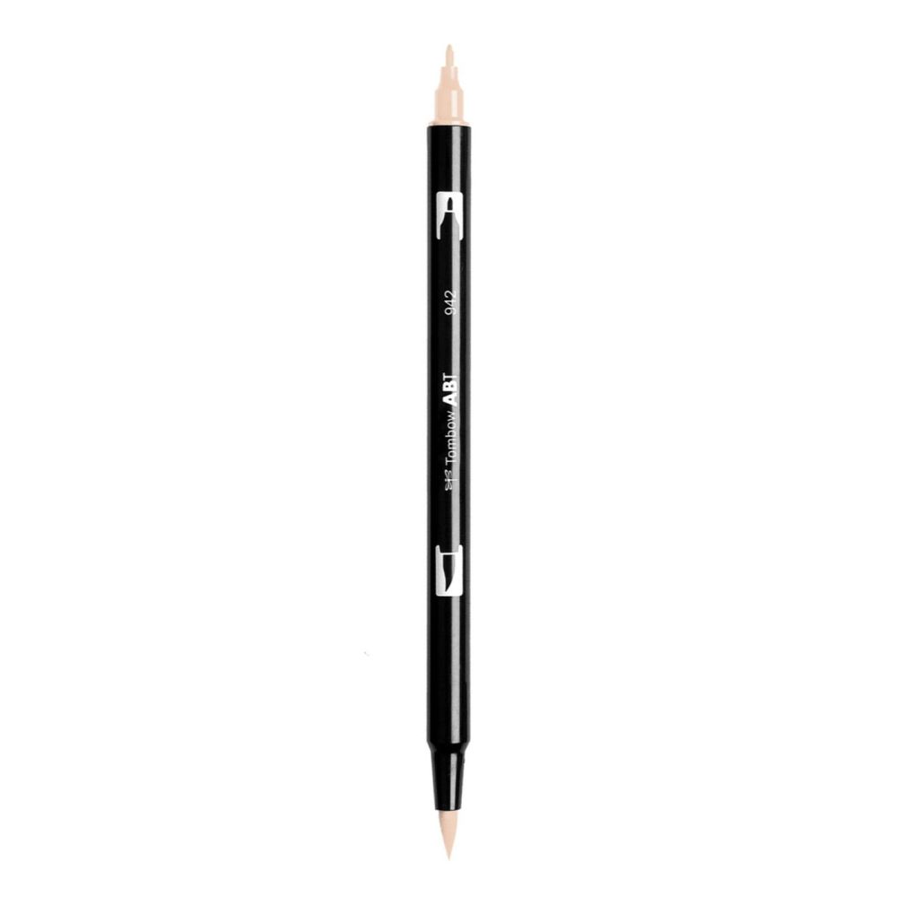 Aкварелен двувърх маркер Tombow ABT Dual Brush, четка 3.5 мм, връх 0.8 мм, 942 cappuccino Aкварелен двувърх маркер Tombow ABT Dual Brush, четка 3.5 мм, връх 0.8 мм, 942 cappuccino