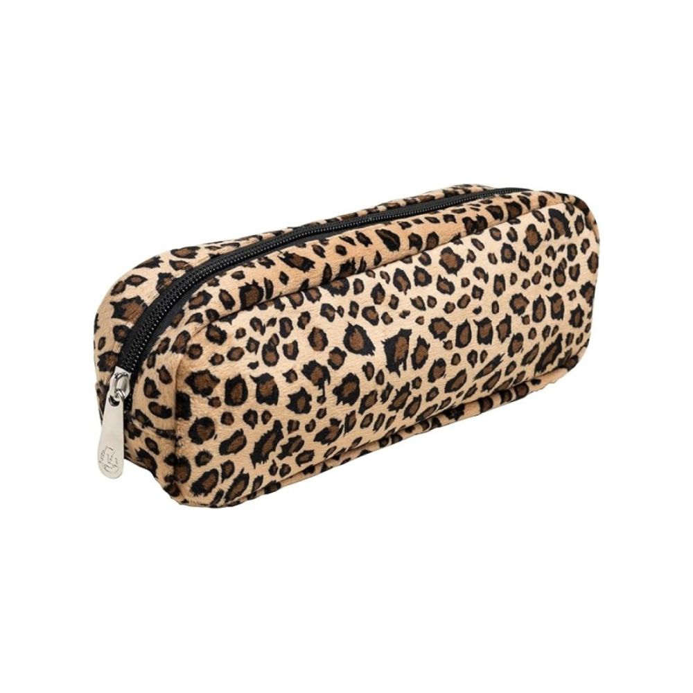 Несесер EXACOMPTA Leopard, с цип, 22х6х8 см, мека изкуствена кожа с леопардов принт