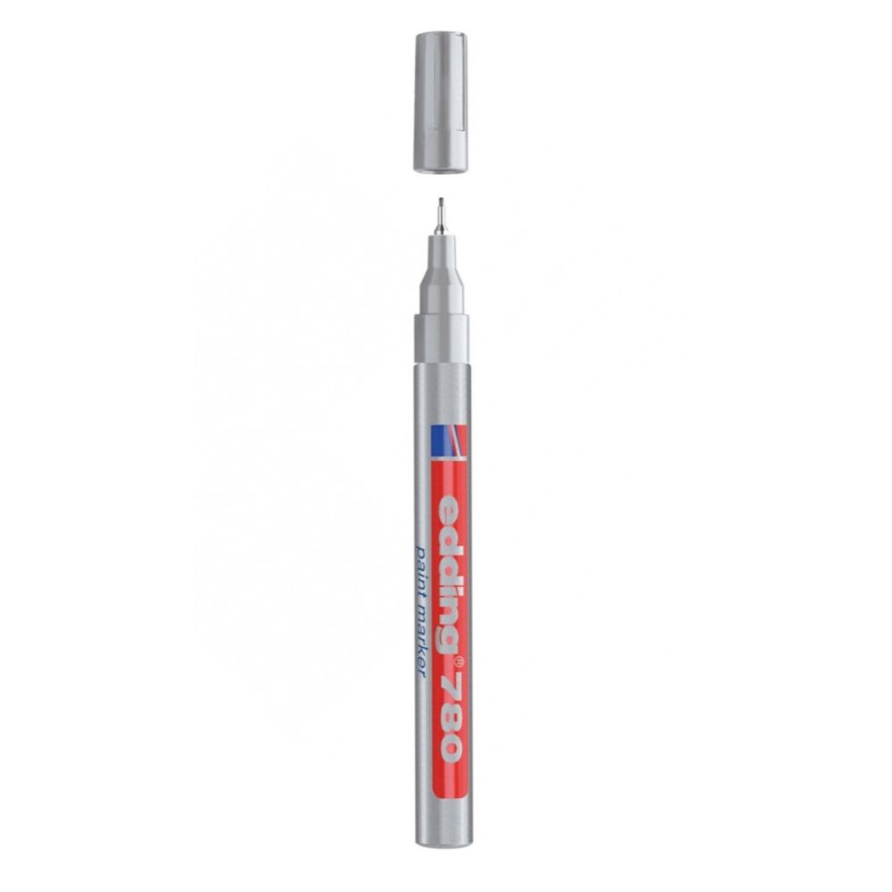 Paint маркер edding 780, объл връх 0.8 мм, сребрист Paint маркер edding 780, объл връх 0.8 мм, сребрист