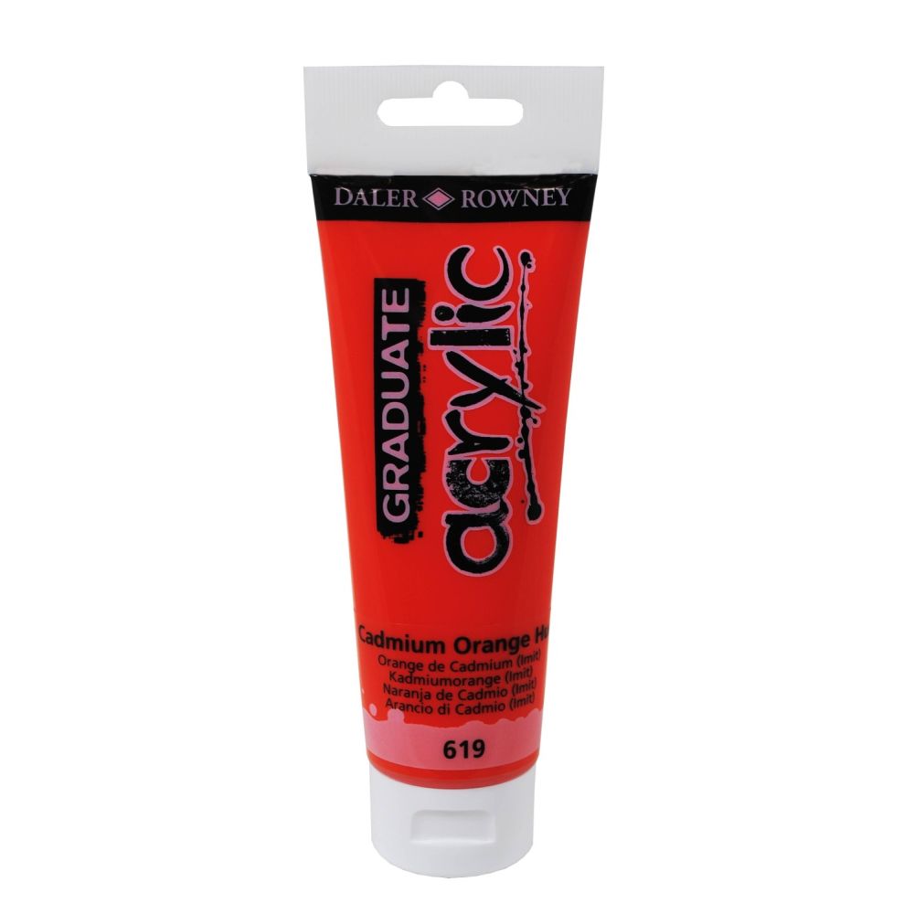 Акрилна боя DALER-ROWNEY Graduate, 120 мл, Cadmium Orange Hue Акрилна боя DALER-ROWNEY Graduate, 120 мл, Cadmium Orange Hue