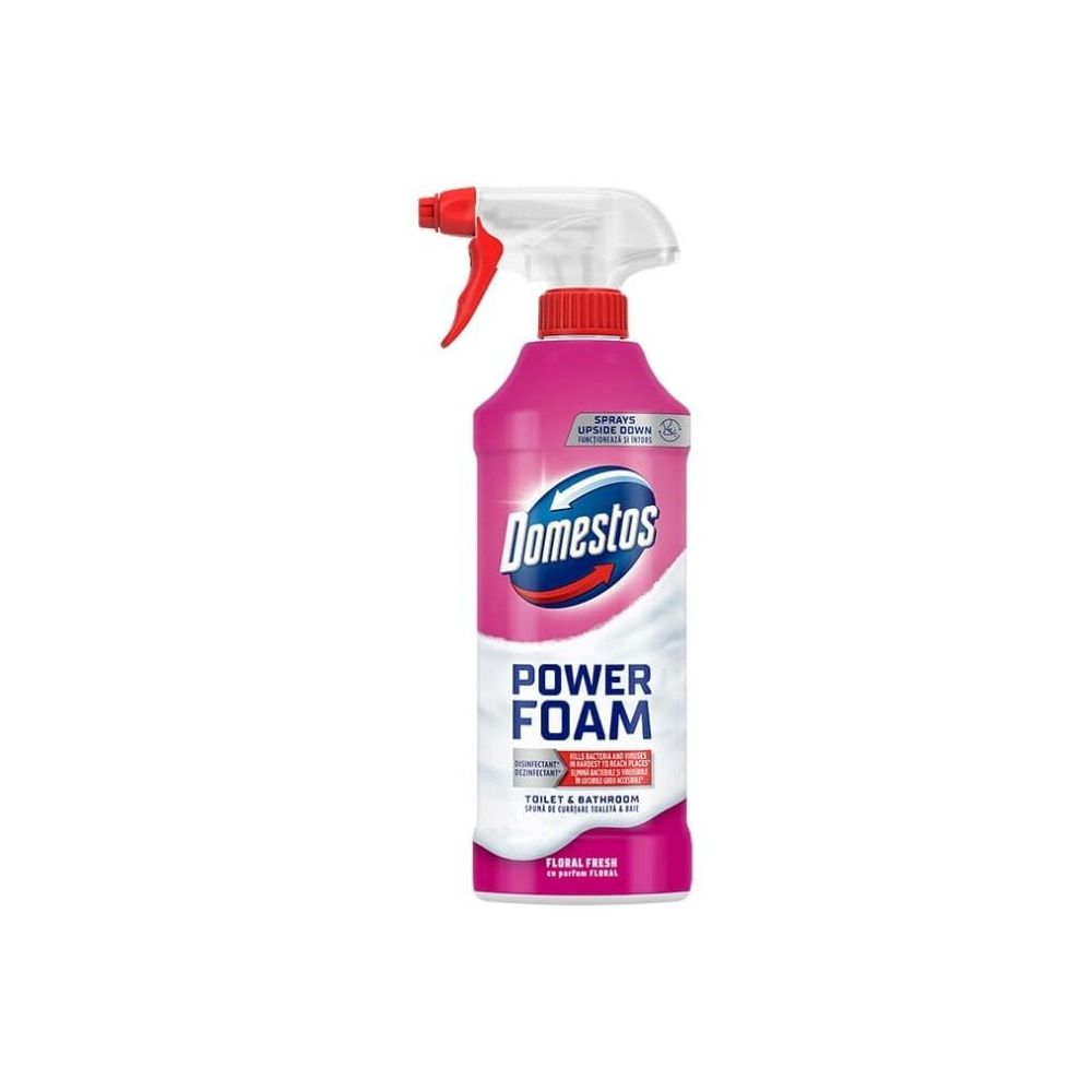 Почистваща пяна за баня и WC Domestos Power Foam Floral Fresh, 435 мл