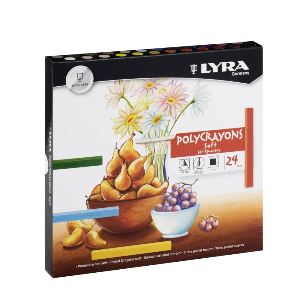 Сухи пастели LYRA Polycrayons Soft, 24 цвята