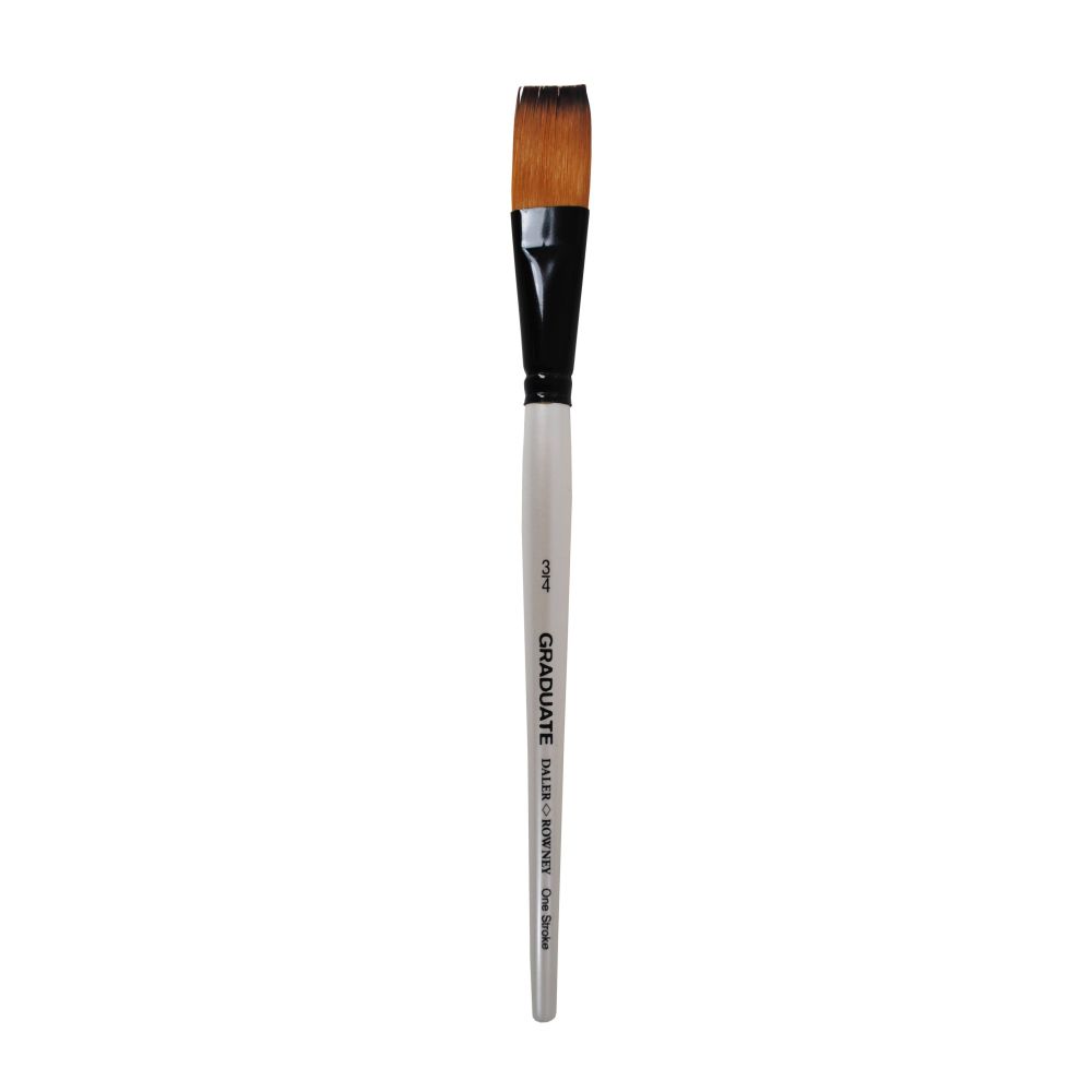 Четка за рисуване DALER-ROWNEY Graduate Synthetic One Stroke 3/4", с къса дръжка, изкуствен косъм