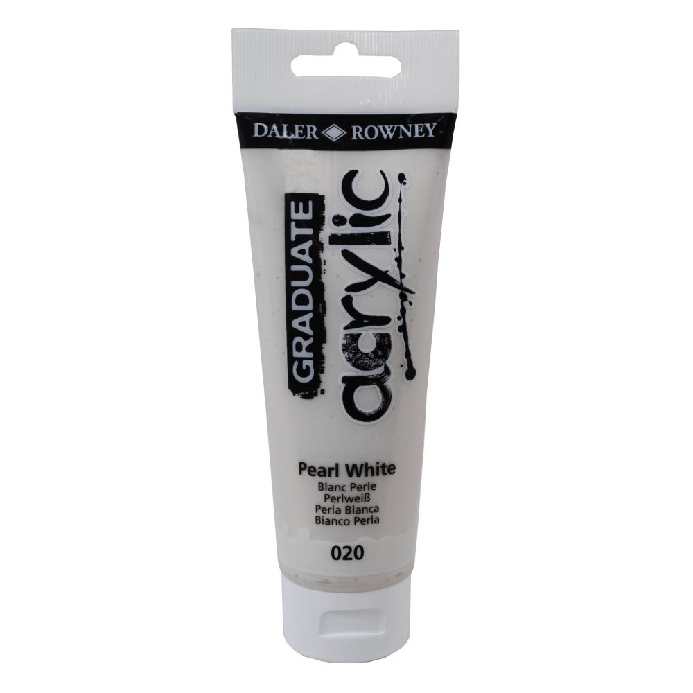 Акрилна боя DALER-ROWNEY Graduate, 120 мл, Pearl White Акрилна боя DALER-ROWNEY Graduate, 120 мл, Pearl White