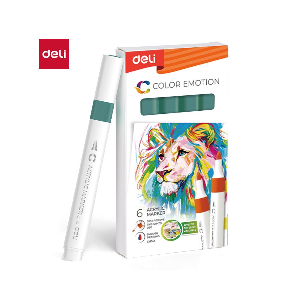 Акрилен маркер Deli Color Emotion EC193A, объл връх, Pastel Green