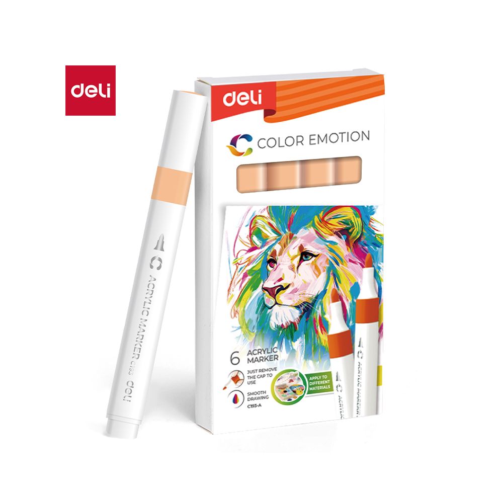 Акрилен маркер Deli Color Emotion EC193A, объл връх, Peach