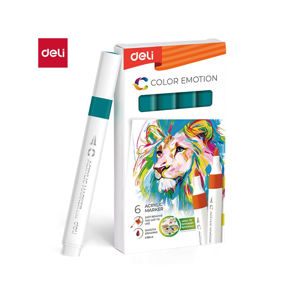 Акрилен маркер Deli Color Emotion EC193A, объл връх, Peacock Green