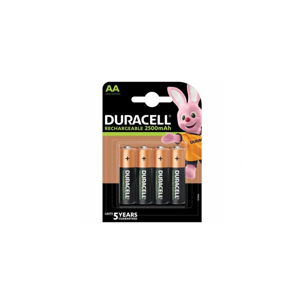 Акумулаторна батерия Duracell NiMH, AA, R6, 1.2 V, 2500 mAh, блистер 4 бр.
