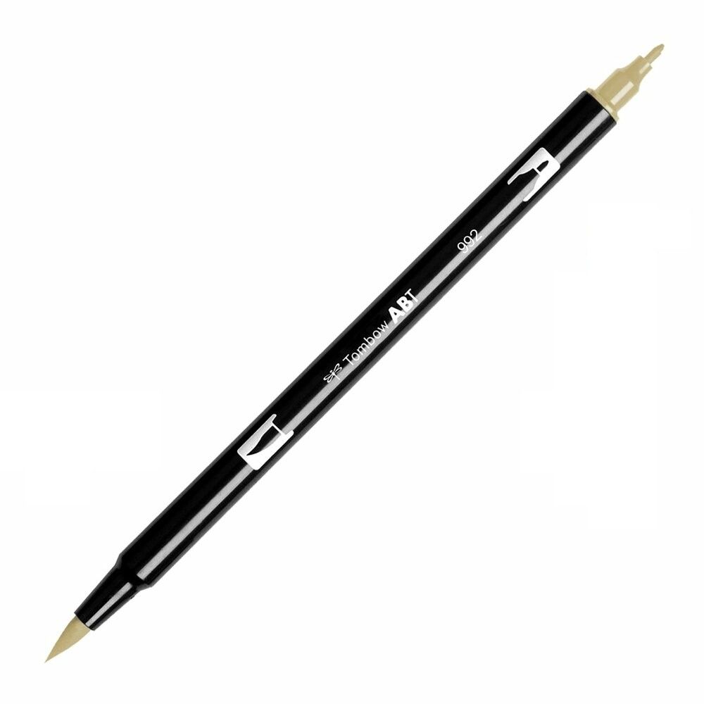 Aкварелен двувърх маркер Tombow ABT Dual Brush, четка 3.5 мм, връх 0.8 мм, 757 port red
