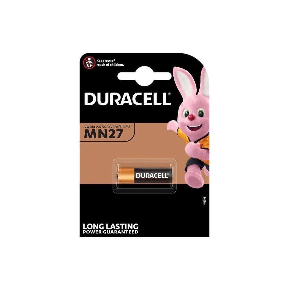Алкална батерия Duracell A27,LR27,MN27, 12 V, за аларми, блистер 1 бр. Алкална батерия Duracell A27,LR27,MN27, 12 V, за аларми, блистер 1 бр.
