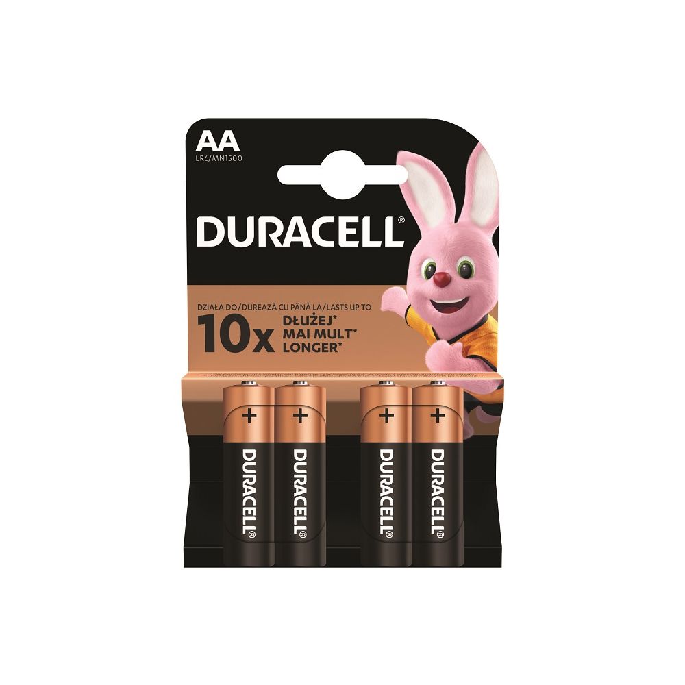 Алкална батерия Duracell AA, LR6, 1.5 V, блистер 4 бр. Алкална батерия Duracell AA, LR6, 1.5 V, блистер 4 бр.