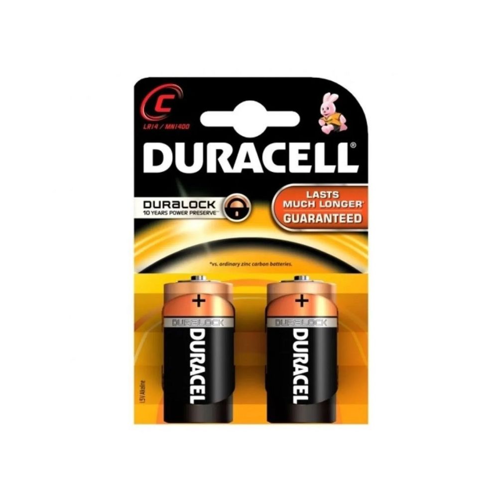 Алкална батерия Duracell Basic C, LR14, 1.5 V, блистер 2 бр.