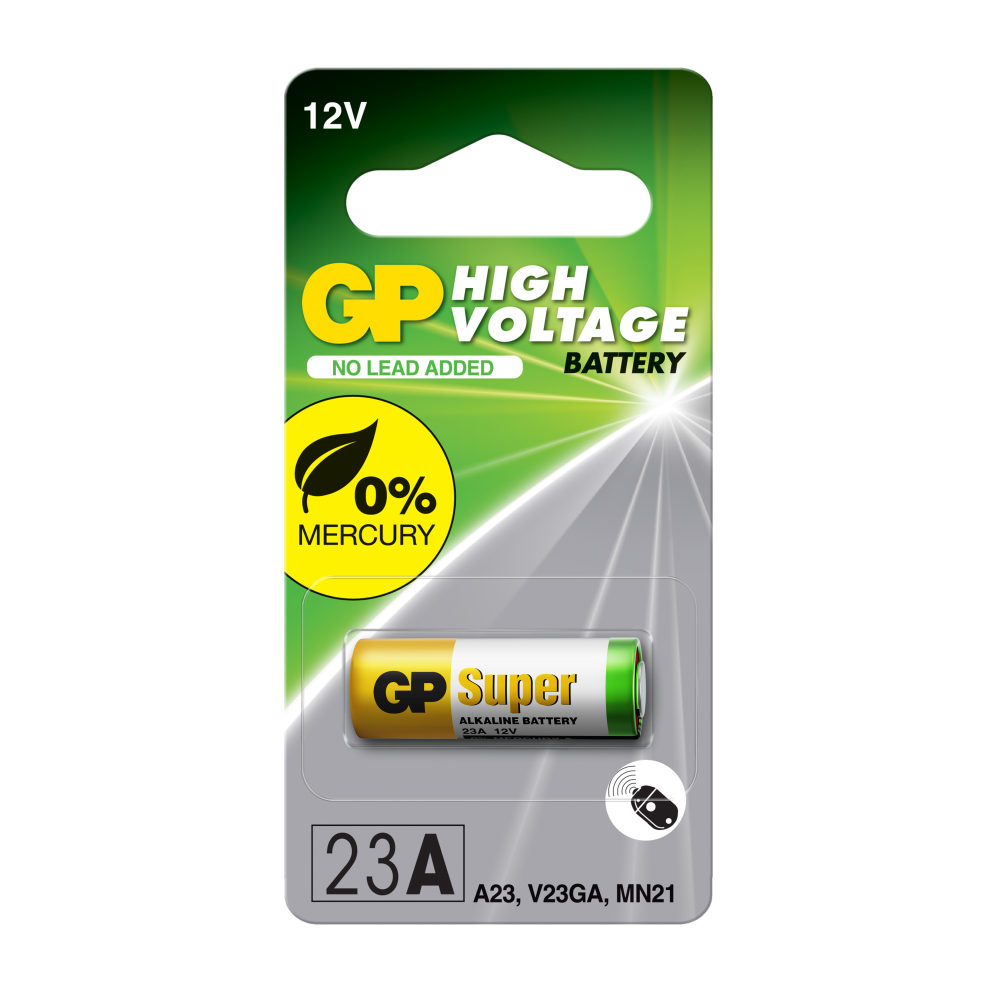 Алкална батерия GP, A23, V23GA, MN21, 12V, блистер 1 бр.