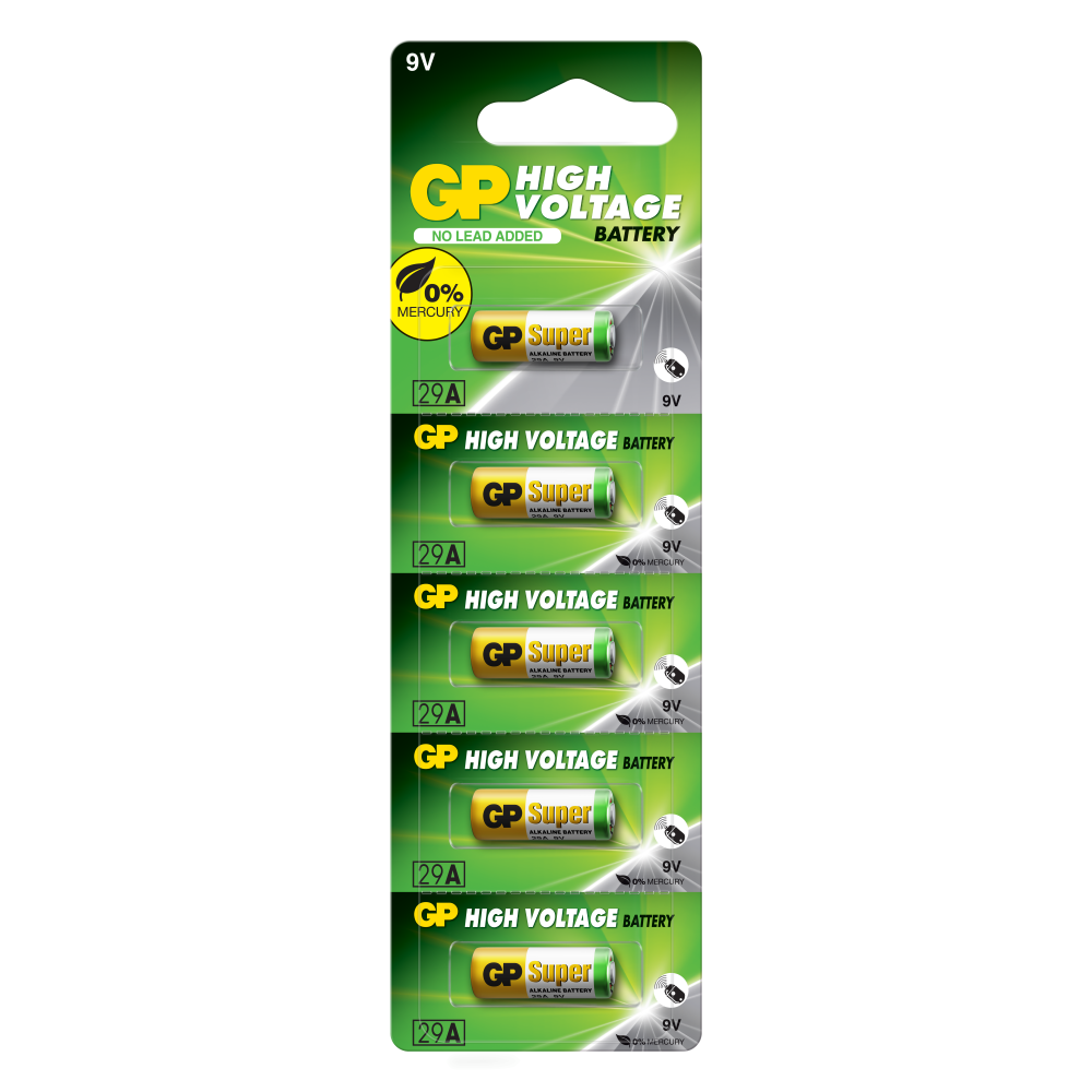 Алкална батерия GP А29, A32, A25, за аларми, 9 V