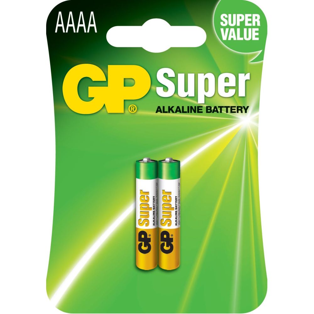 Алкална батерия GP LR61, AAAA, 1.5 V, блистер 2 бр. Алкална батерия GP LR61, AAAA, 1.5 V, блистер 2 бр.