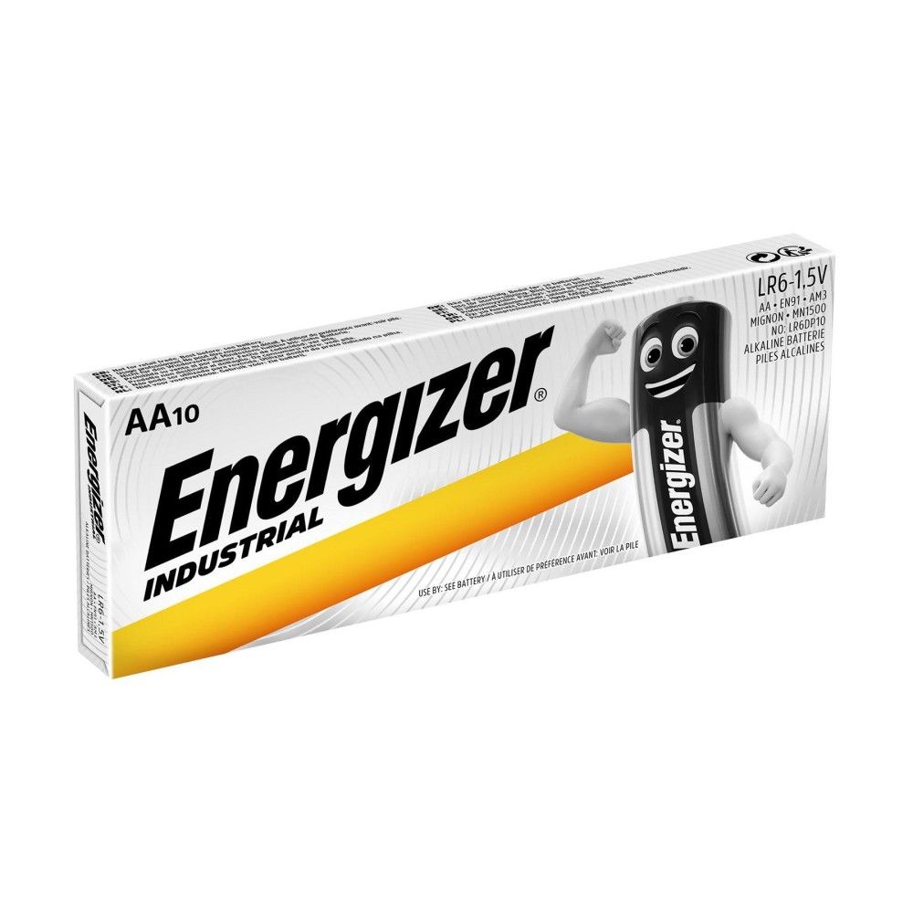 Алкална батерия индустриална Energizer, LR6 AA, 1.5 V, оп.10