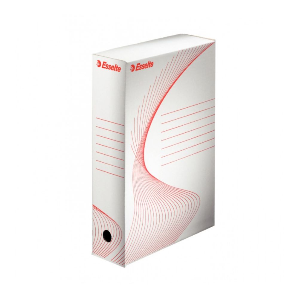 Архивна кутия Esselte Standard, 352х250х80 мм, рециклирано велпапе, бяла