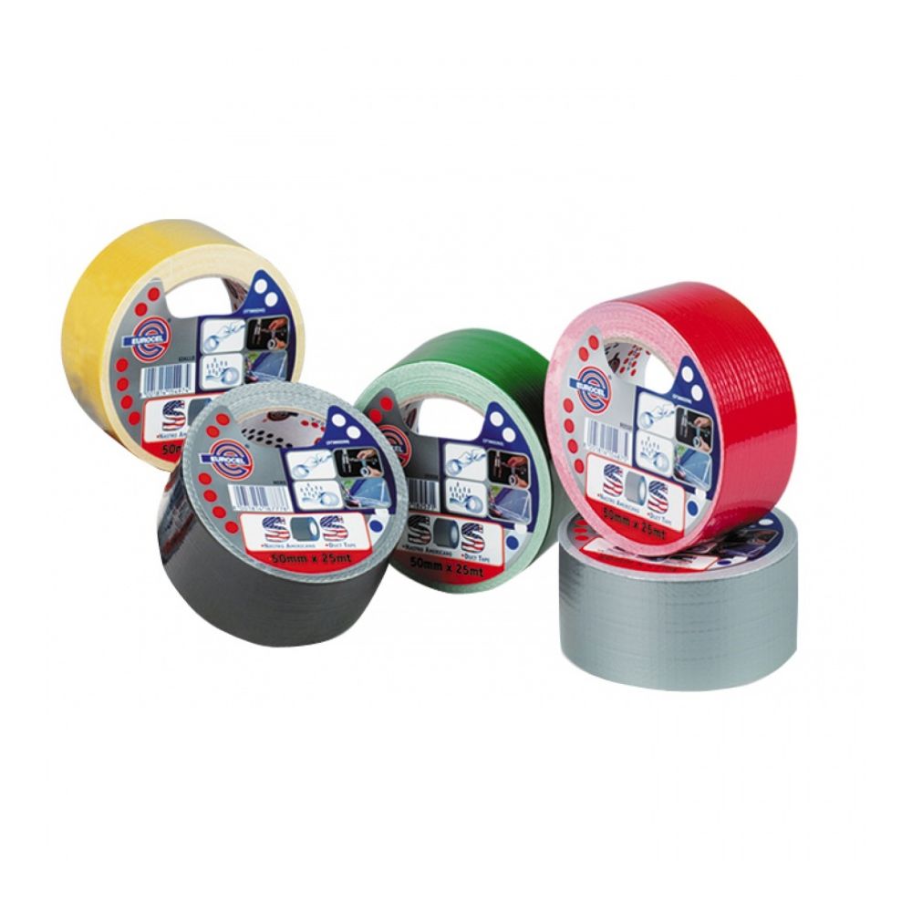 Армирана лента EUROCELL Duct, 50 мм х 25 м, TPL 201, LDPE подложка, ламинирана с плат, сребриста