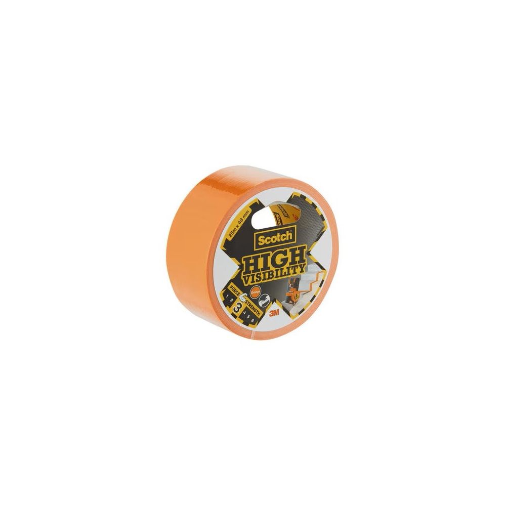 Армирана лента Scotch High Visibility Duct, 48 мм x 25 м, 190 mic, оранжева