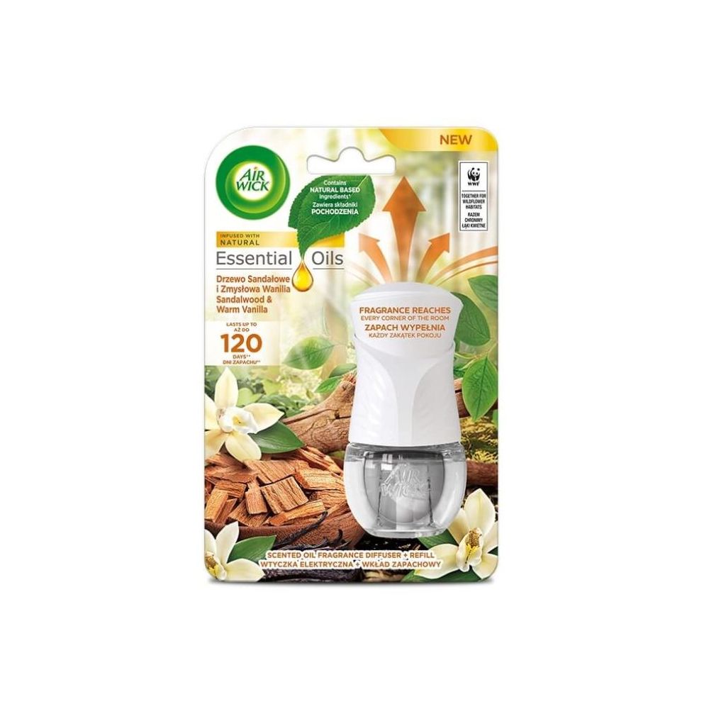 Ароматизатор за въздух AIRWICK, комплект електрически уред с пълнител, 19 мл