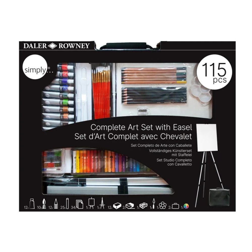 Арт комплект DALER-ROWNEY Complete Art Set, със статив, 115 части