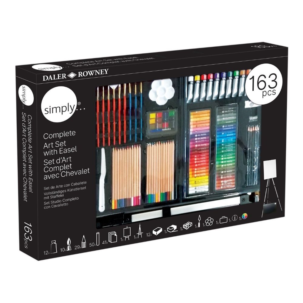 Арт комплект за рисуване DALER-ROWNEY Art Easel Studio Set, със статив, 163 части
