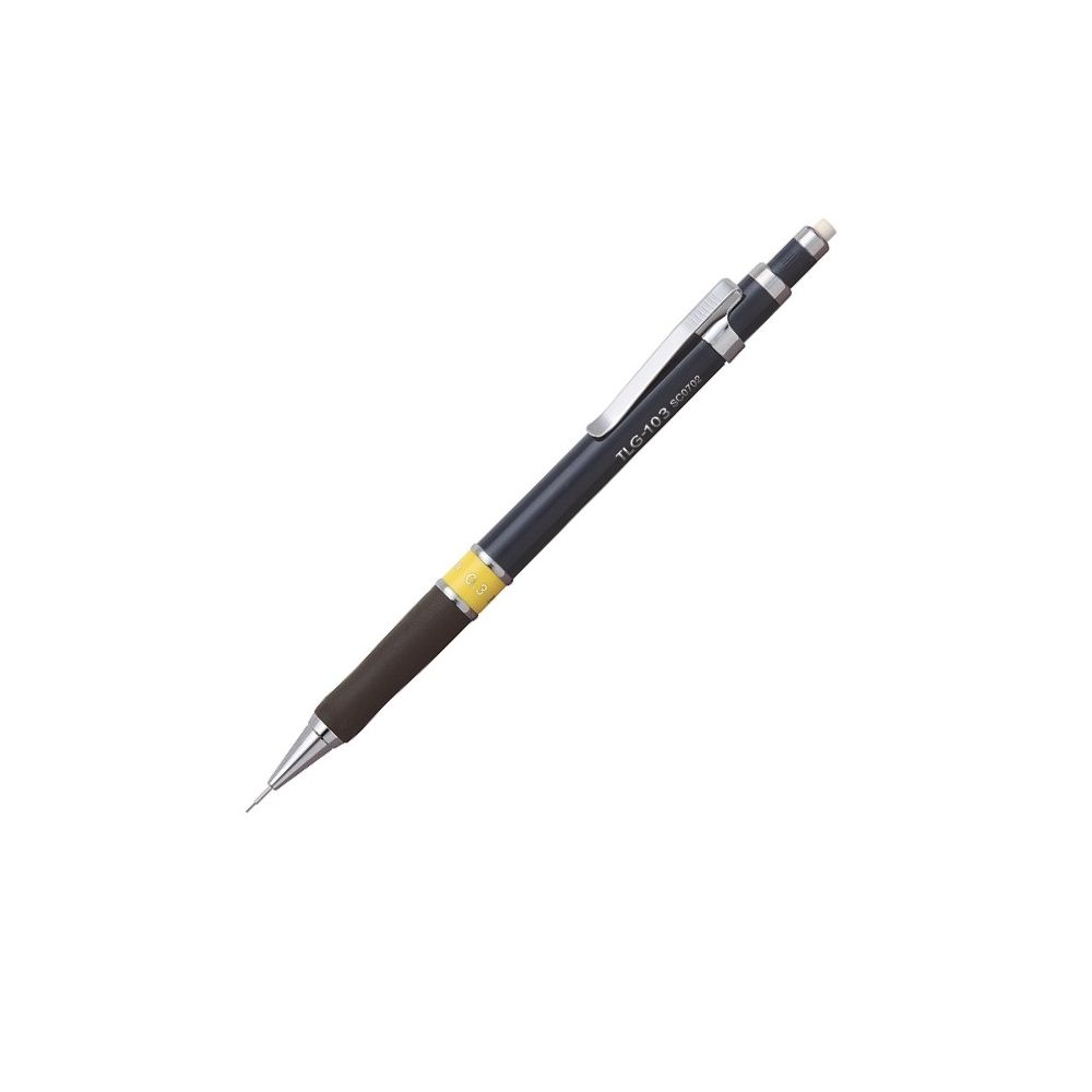 Автоматичен молив Penac TLG-1, с грип, 0.3 мм, PET опаковка, тъмносин/жълт