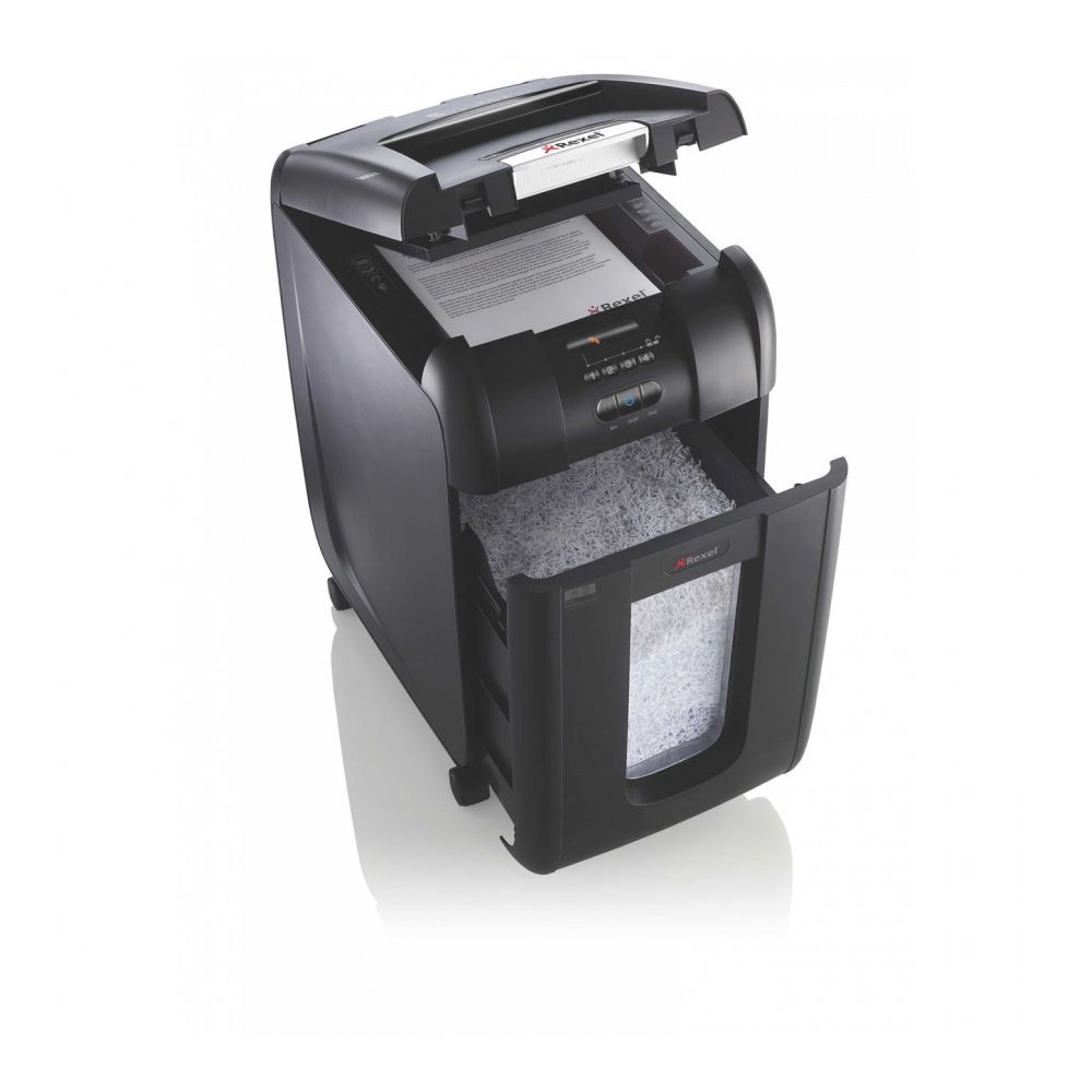 Автоматичен шредер за хартия Rexel Optimum AutoFeed+300M, (P-5), Micro Cut, 60 л, 5-10 потребители