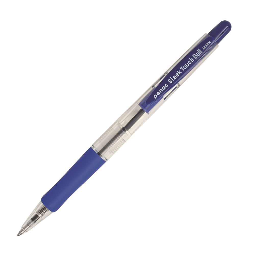 Автоматична химикалка Penac Sleek Touch, с грип, 0.7 мм, синя