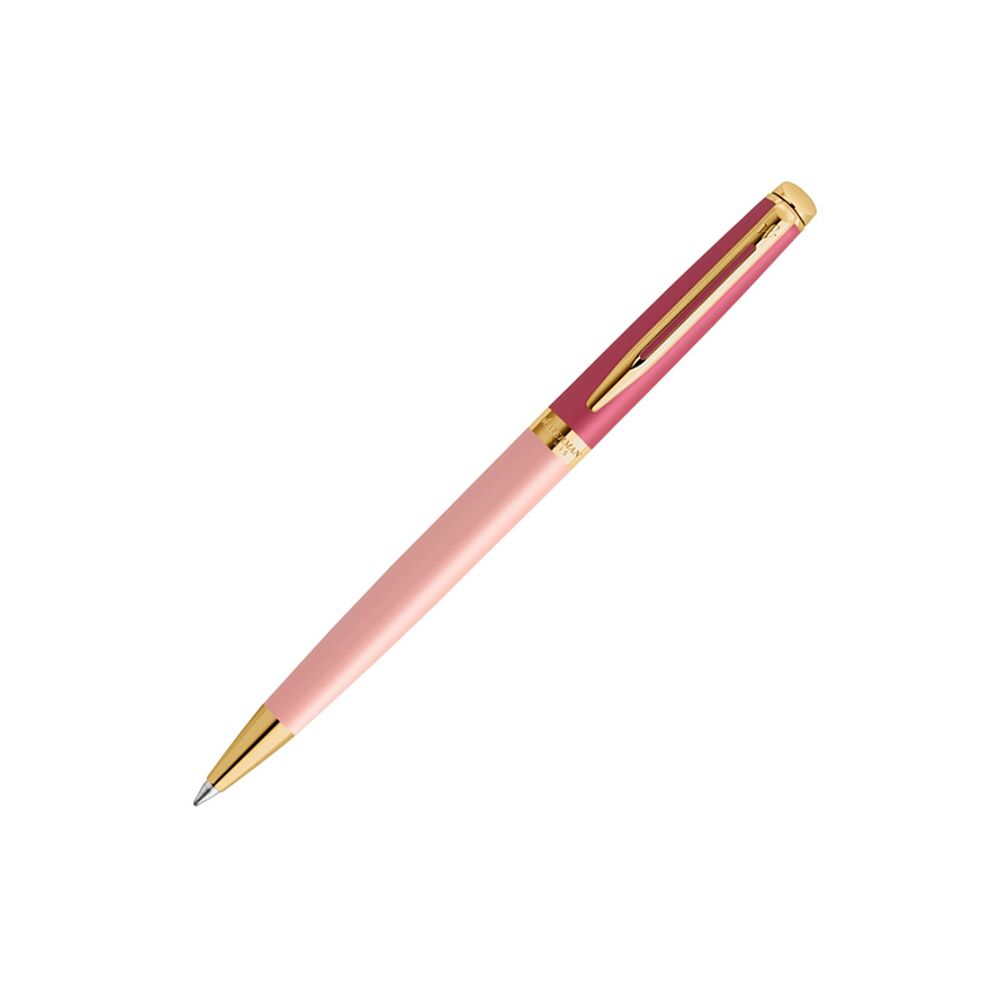 Автоматична химикалка Waterman Hemisphere Pink GT, стоманено тяло, позлатен клип, синя
