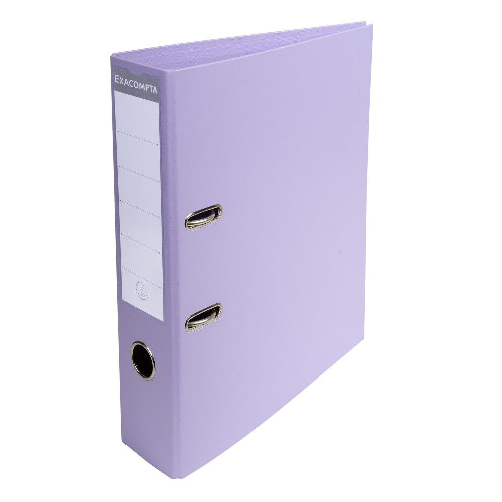 Класьор Exacompta PREM'TOUCH, PVC, A4, 70 мм, сменяем етикет, люляков Класьор Exacompta PREM'TOUCH, PVC, A4, 70 мм, сменяем етикет, люляков