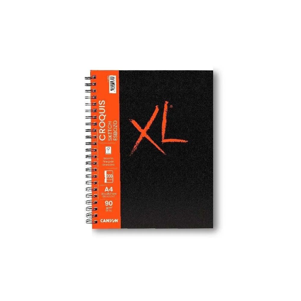 Скечбук със спирала CANSON XL Croquis, за сухи техники, A4, 90 г/кв.м, fine grain, 100 л.