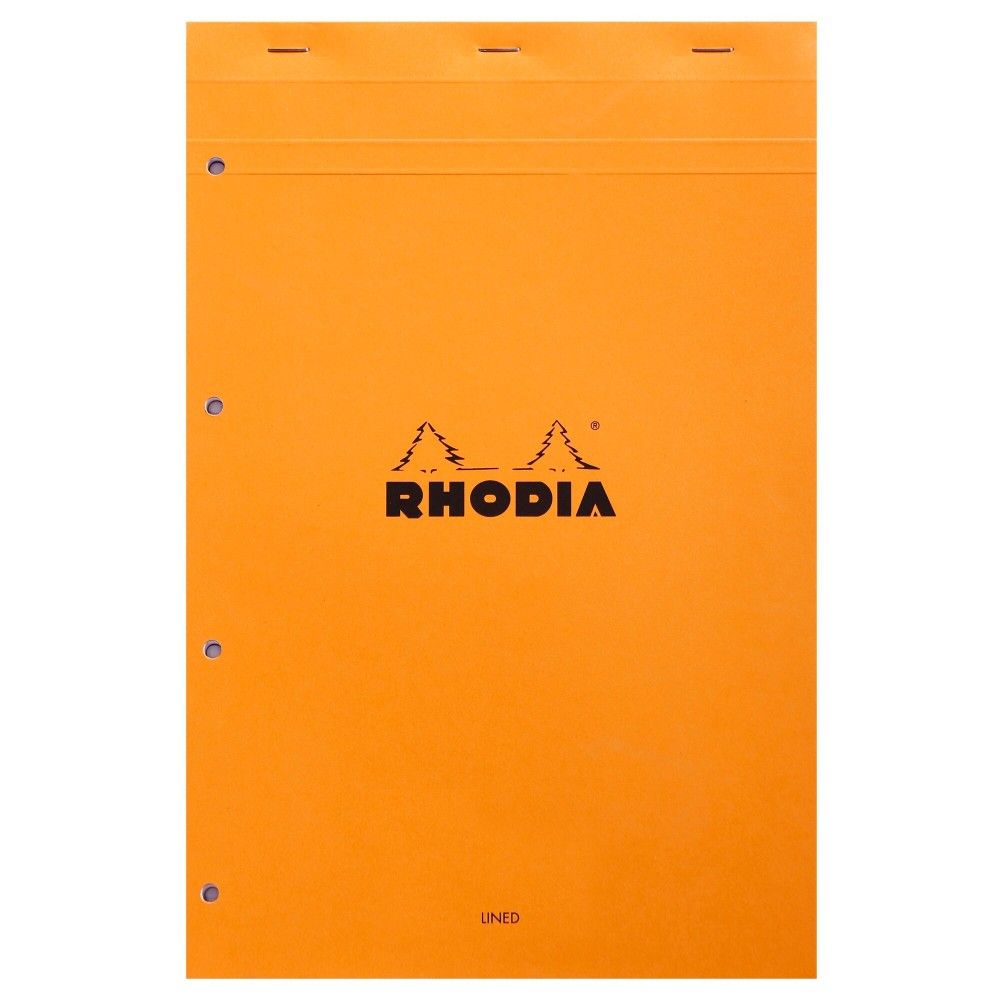 Пад с телчета RHODIA ORANGE №20, А4+, 80 л., редове, микроперф., 4 дупки, хартия Clairefontaine 80 г