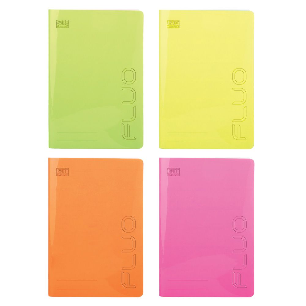 Тетрадка TYPOTRUST Special FLUO, B5, 50 л., линиран офсет 70 г., шита, PP корица