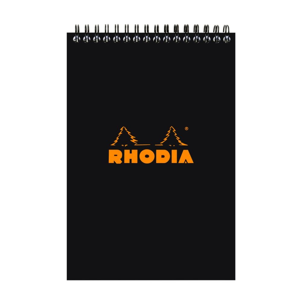 Бележник със спирала RHODIA BLACK №16, Classic, A5, 80 л., каре 5x5 мм, хартия Clairefontaine 80 г Бележник със спирала RHODIA BLACK №16, Classic, A5, 80 л., каре 5x5 мм, хартия Clairefontaine 80 г
