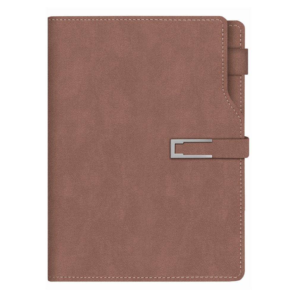 Бележник LASTVA Detroit, B5, 112 л., линиран шамоа офсет 80 гр, термо PU корици, с магнит, кафяв