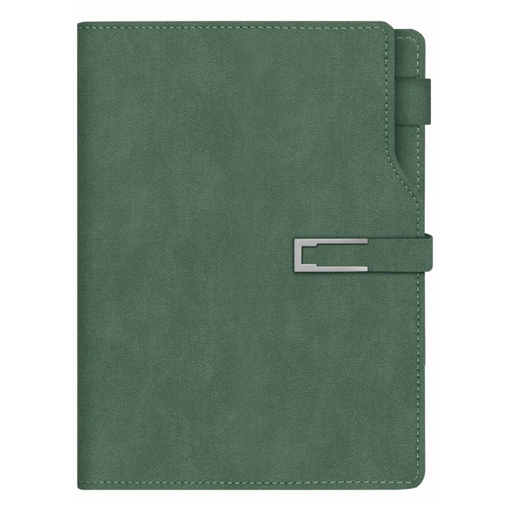 Бележник LASTVA Detroit, B5, 112 л., линиран шамоа офсет 80 гр, термо PU корици, с магнит, зелен