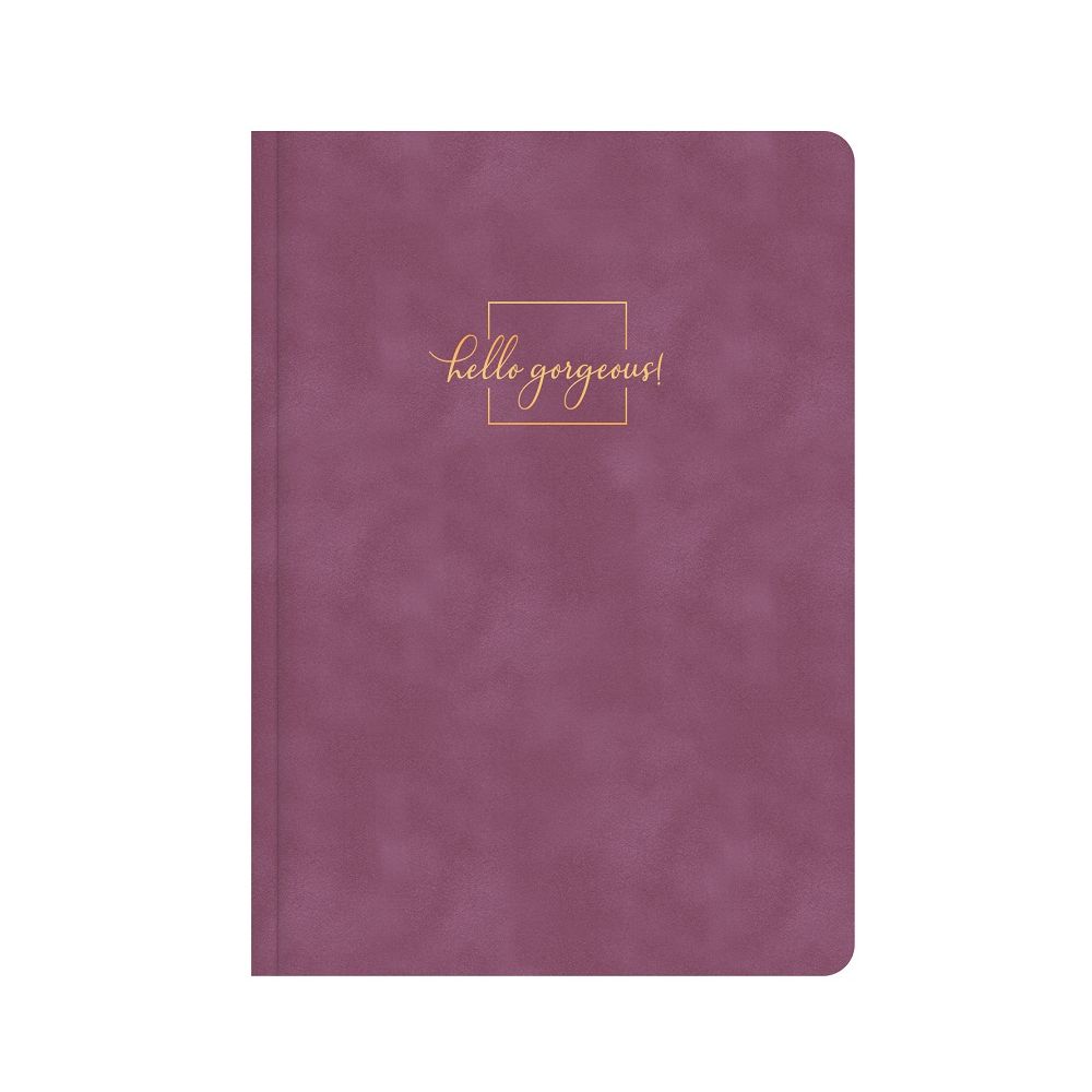 Бележник LASTVA Flock, A5, 104 л., линиран шамоа офсет 80 г, термо корица плюш, лилав