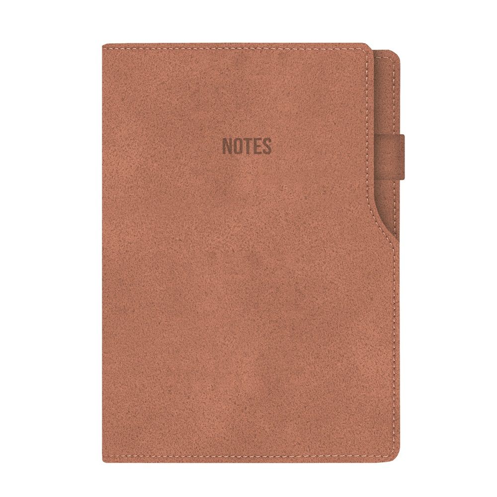 Бележник LASTVA Nomad, A5, 104 л., линиран шамоа офсет 80 г, термо PU корица, бежов