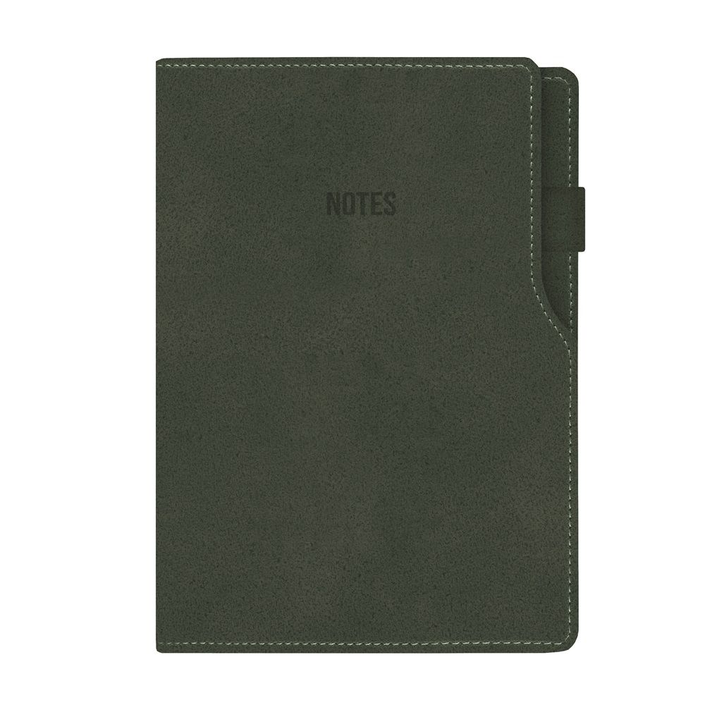 Бележник LASTVA Nomad, A5, 104 л., линиран шамоа офсет 80 г, термо PU корица, зелен