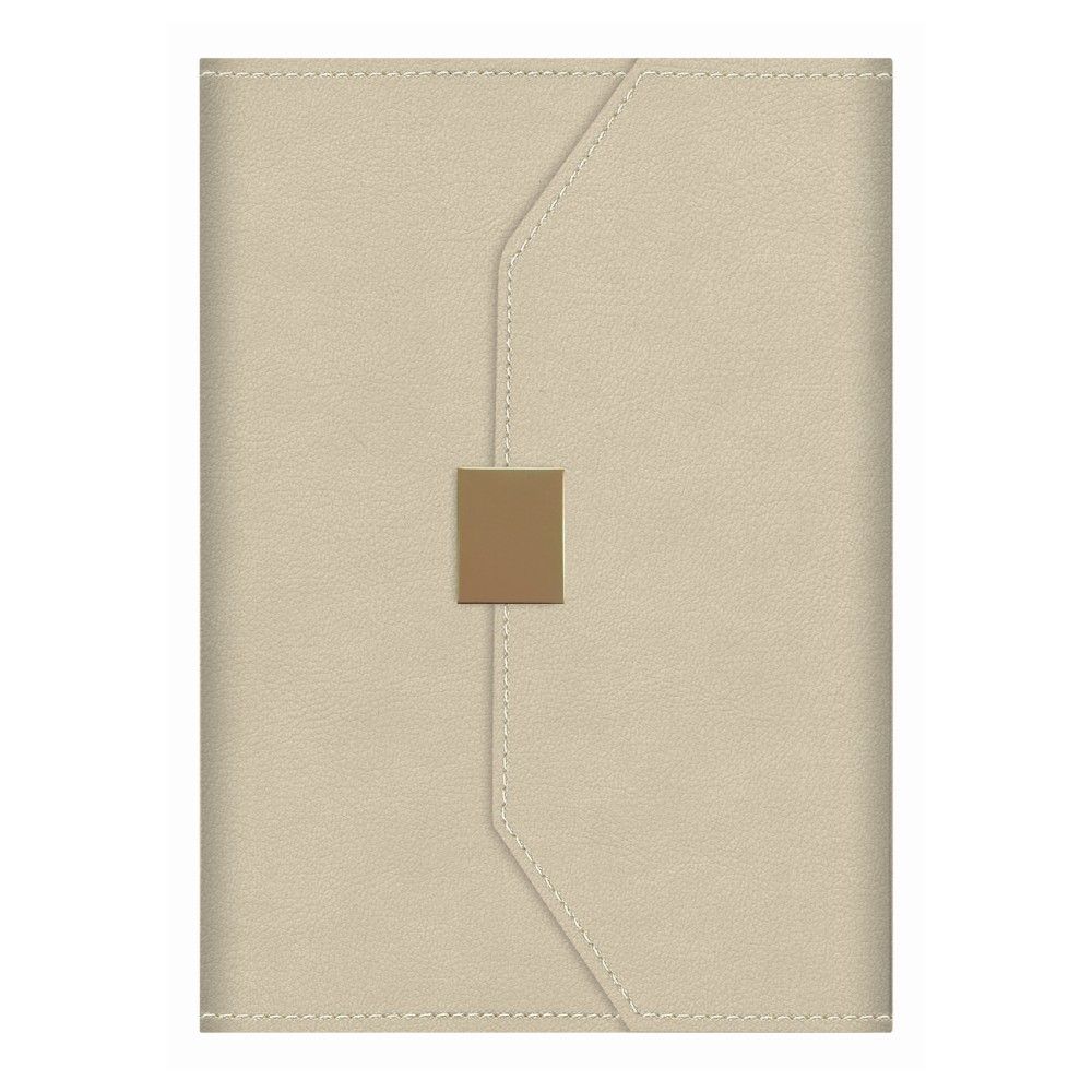 Бележник LASTVA Sofia, A5, 104 л., линиран шамоа офсет 80 гр, термо PU корици, с магнит, бежов