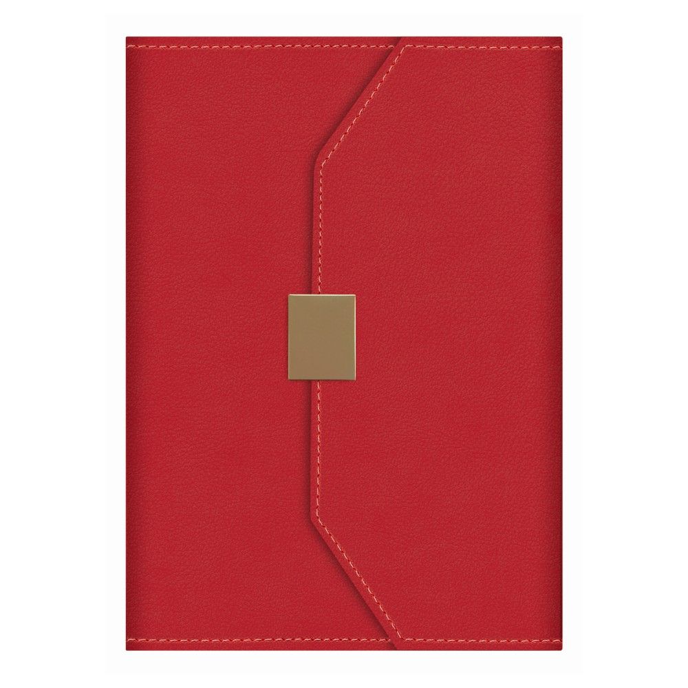 Бележник LASTVA Sofia, A5, 104 л., линиран шамоа офсет 80 гр, термо PU корици, с магнит, червен