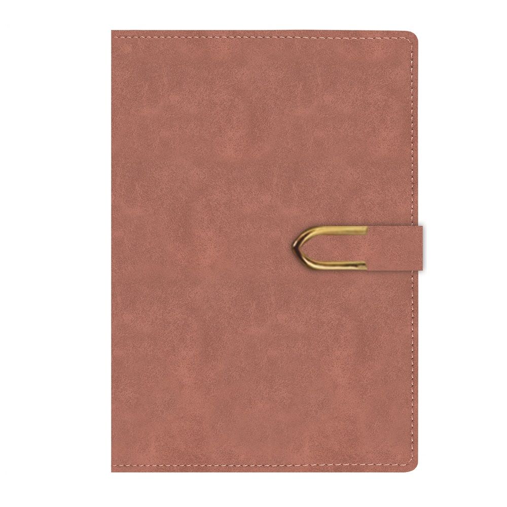 Бележник с копче LASTVA Verdi, A5, 104 л., линиран шамоа офсет 80 г, термо PU корица, розов