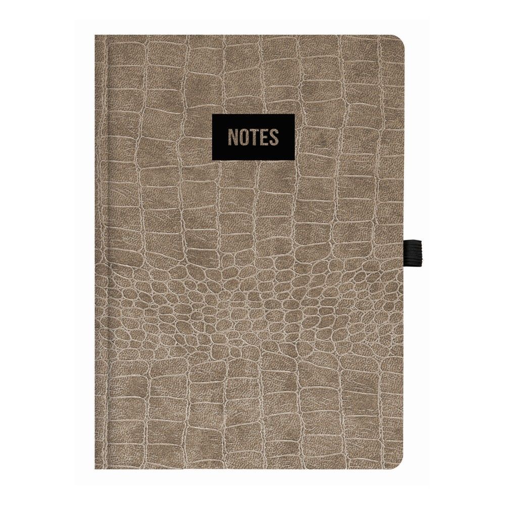 Бележник LASTVA Croco, A5, 96 л., линиран офсет 80 г, луксозна картонена корица, кафяв