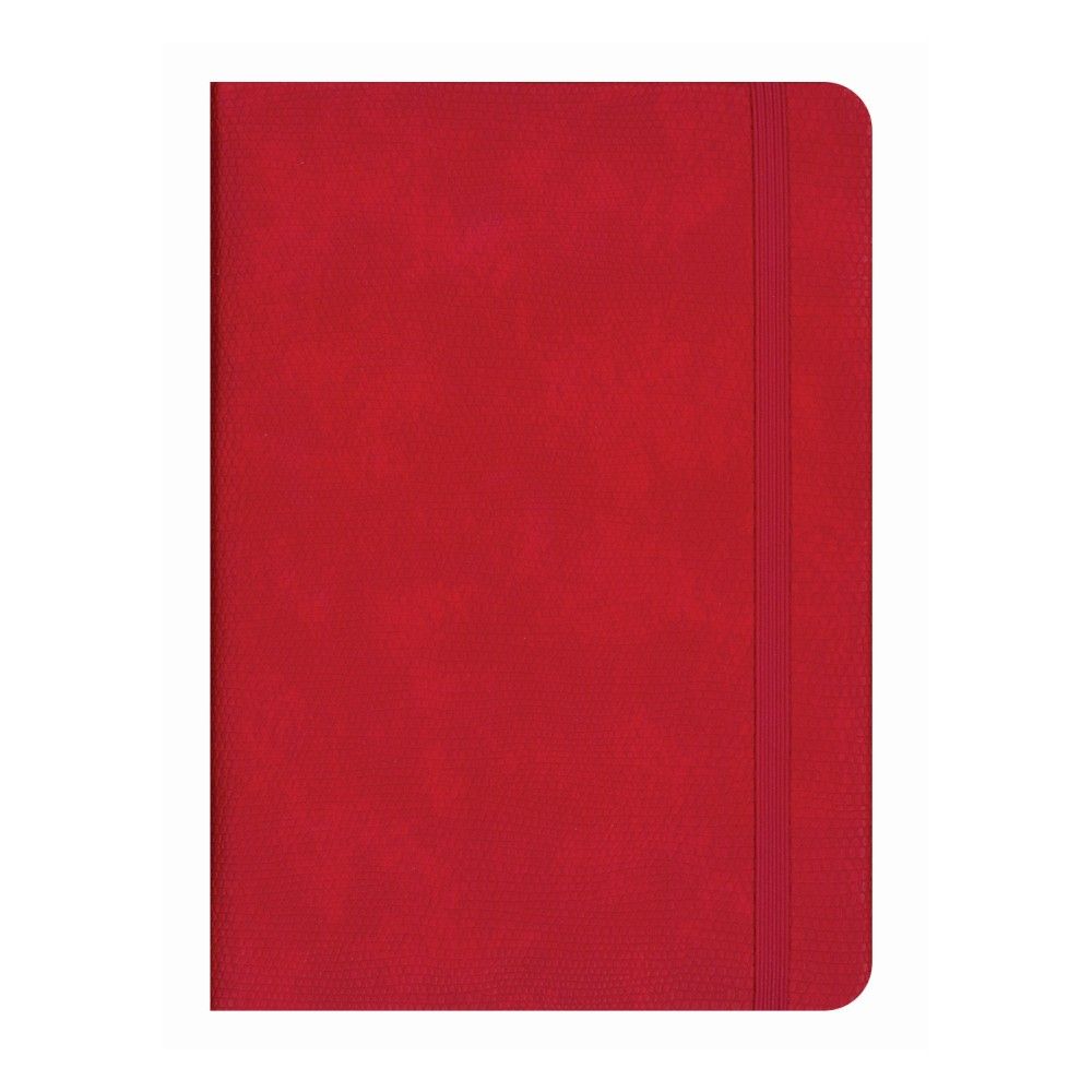 Бележник с ластик LASTVA Play, A5, 96 л., линиран офсет 80 г, термо PU корица, червен